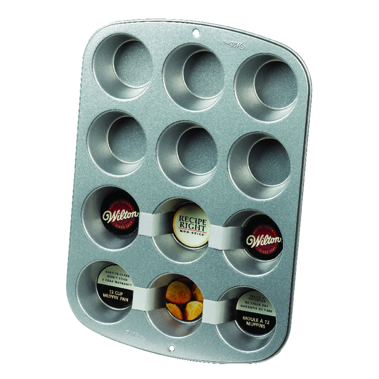Recipe Right 12-Cup Non-Stick Muffin Pan Standard Size Durable Bakeware
