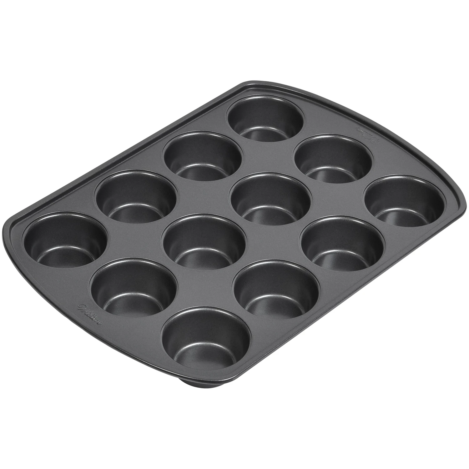 15 In. W X 10.5 In. L Non-stick Muffin Pan - 12 Cup Gray