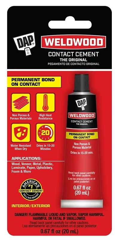 Weldwood Contact Cement, Squeeze Tube, 20 Milliliters - High Strength Adhesive