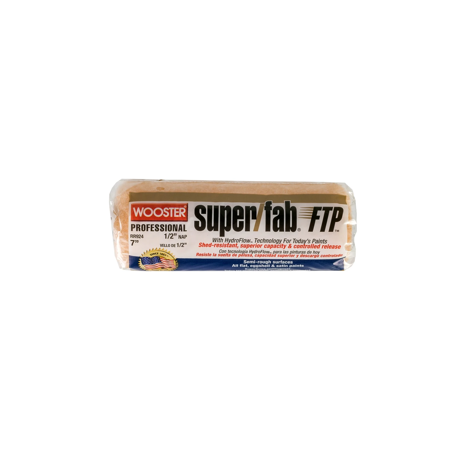 Super Fab Paint Roller Cover, Shed Resistant, 1/2-In. Nap, 7-In.