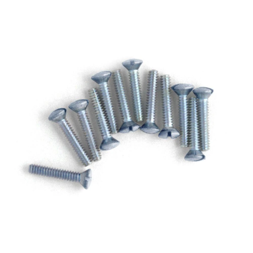 Wall Plate Screws, Chrome, 3/4-In., 10-Pack