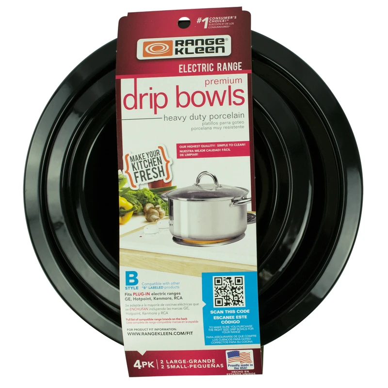 RANGE KLEEN STYLE B DRIP PAN 4PK