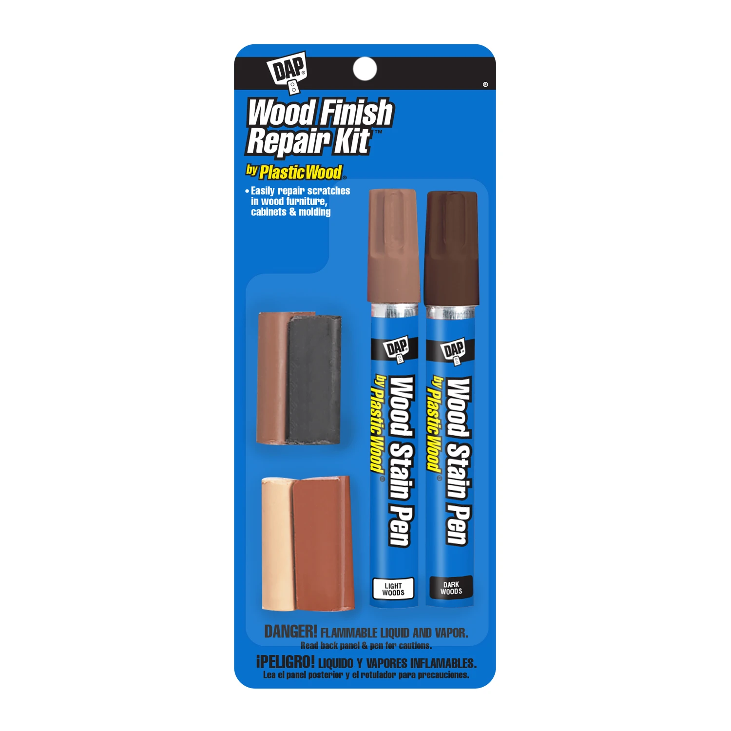 Wood Finish Repair Kit for Furniture and Wood Surfaces, Includes Multiple Stain Colors and Application Tools