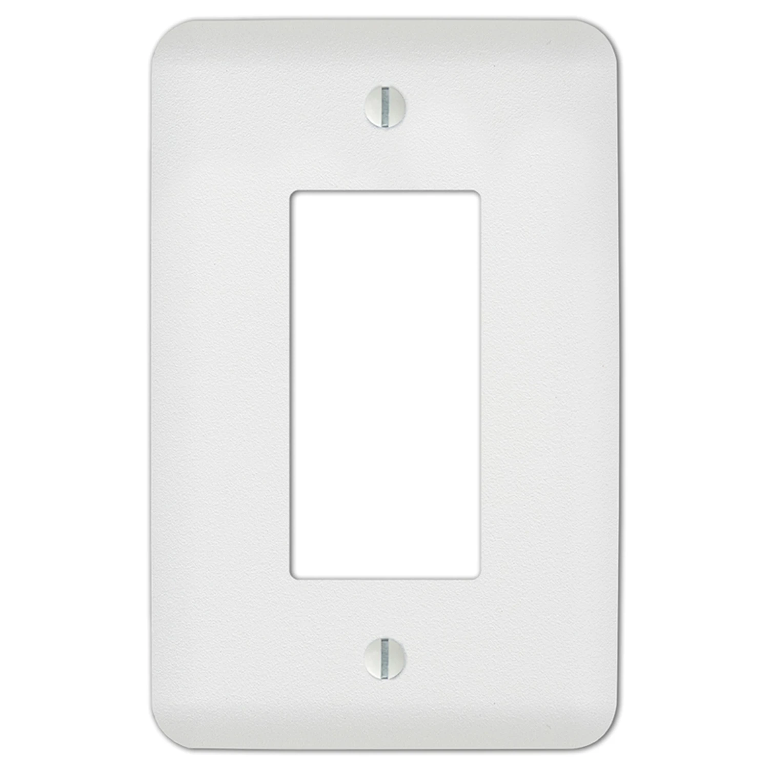 Capric Wall Plate, White Paintable Steel, 1 Rocker