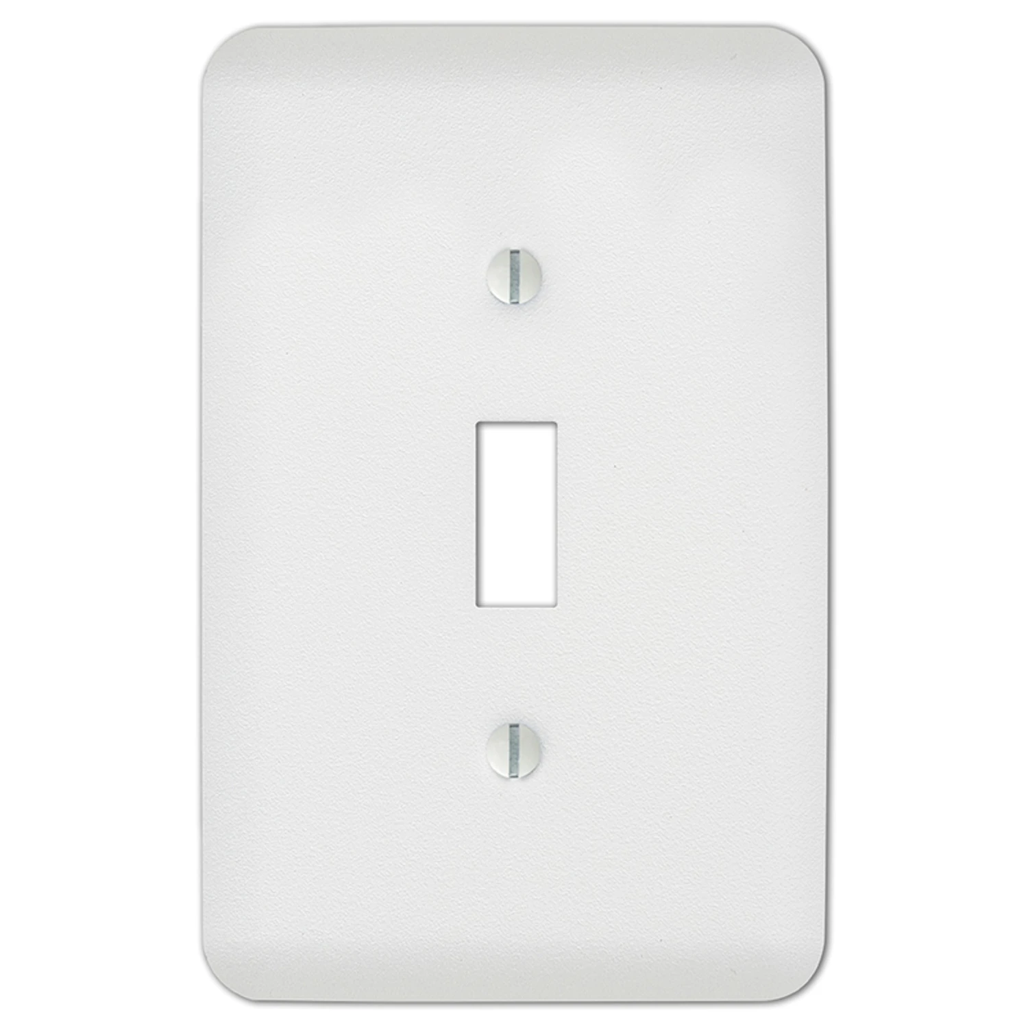 Capric Wall Plate, White Paintable Steel, 1 Toggle