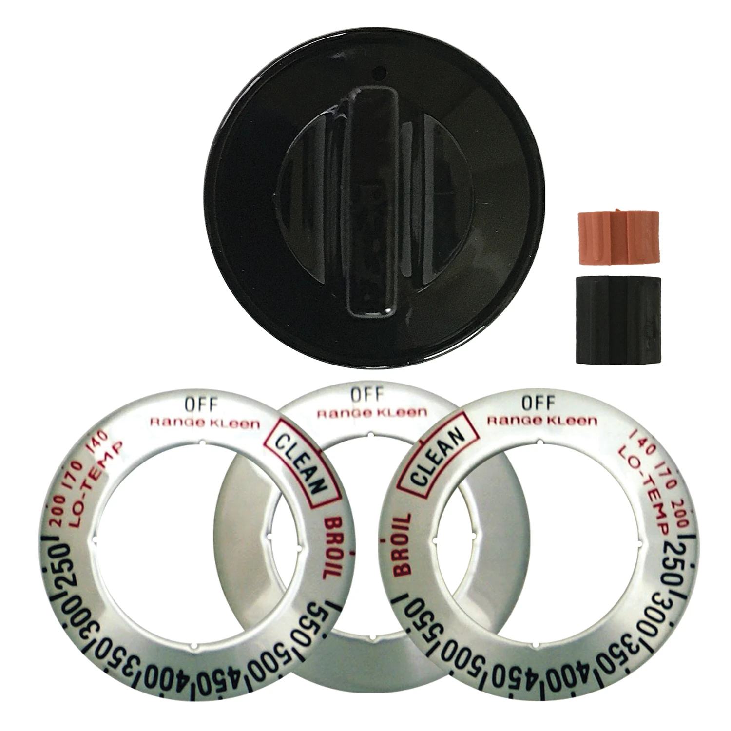 Universal Black Replacement Gas Range And Oven Knob Kit Model 8211
