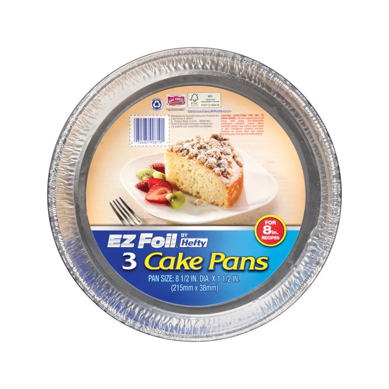 EZ Foil Cake Pan, 9-In. Round, 3-Pk.