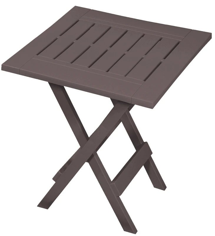 Earth Tone Resin Folding Table Durable Portable Lightweight