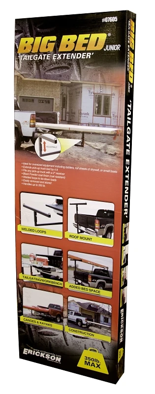 Big Bed Junior 4 Ft. Black Powder Coat Bed Extender For Trucks And Suvs