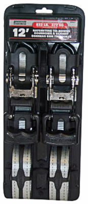 Pro Series Ratchet Strap, 1.25-In. x 12-Ft., 2-Pk.