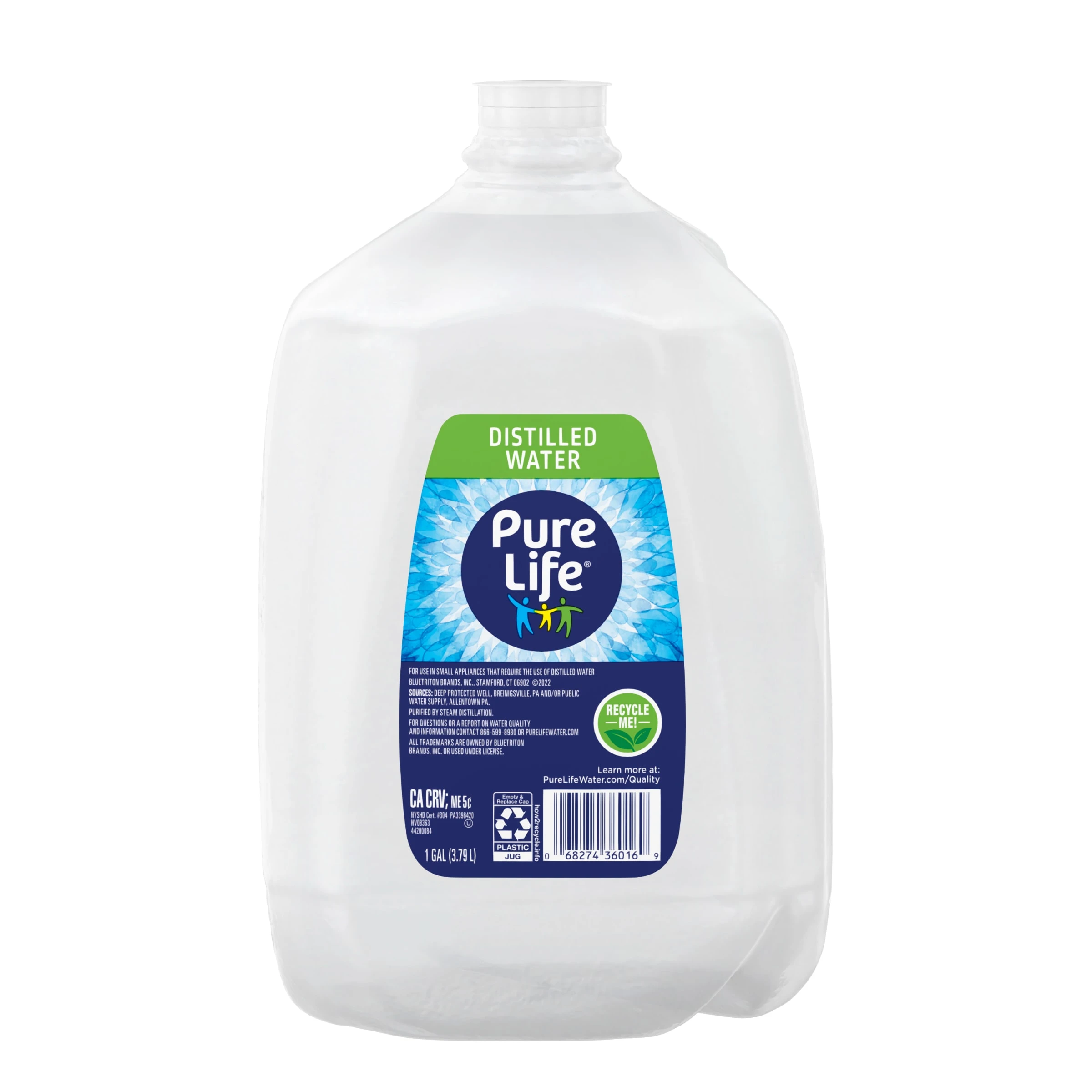 PureLife Distilled Bottled Water 1 gal 1 pk