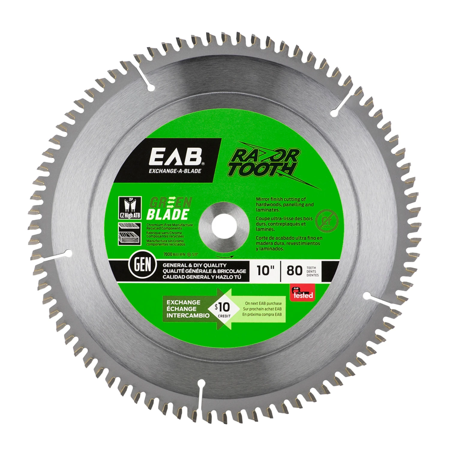 Circular Saw Blade, Ultra Fine, 80-Tooth x 10-In.