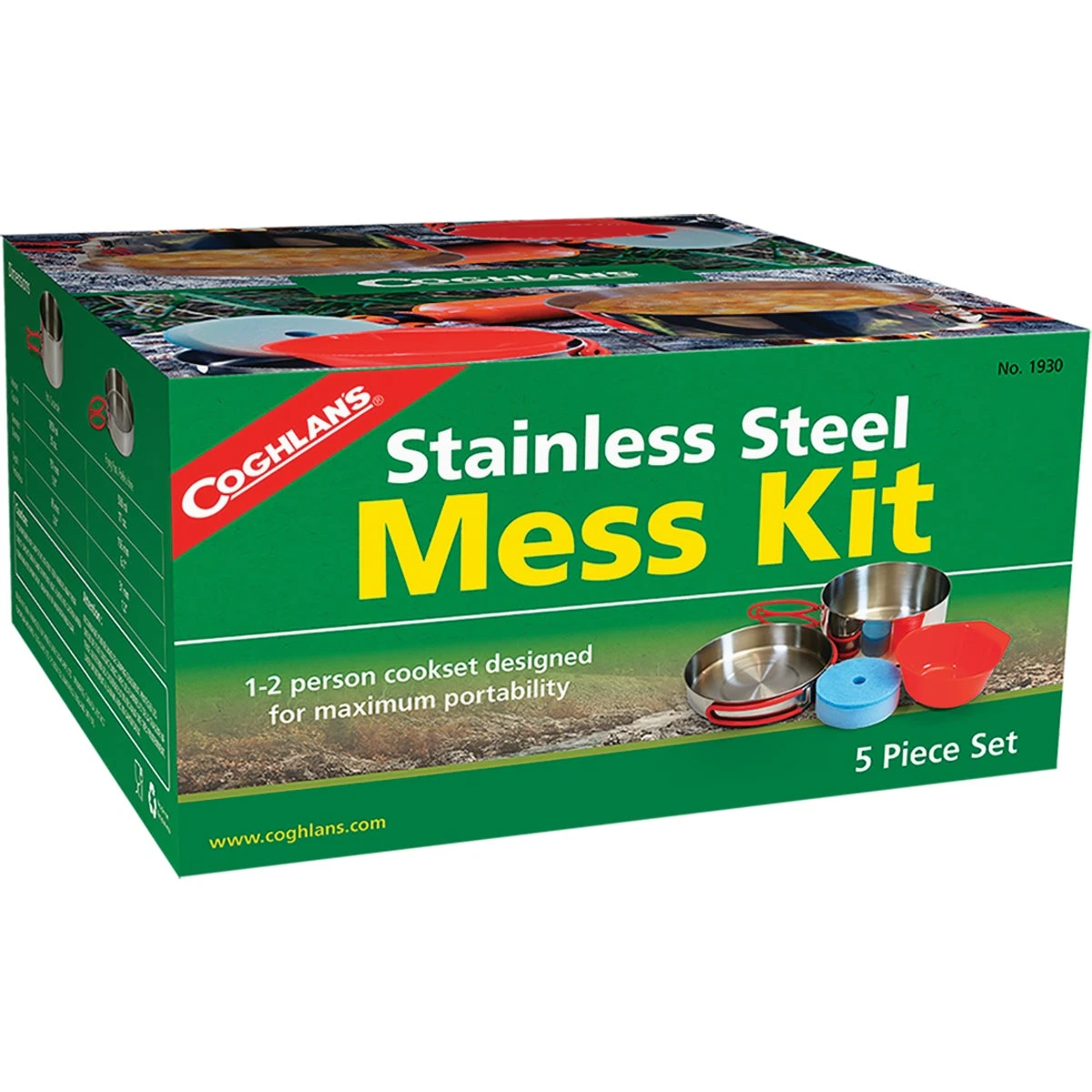 5-piece Stainless Steel Mess Kit With Cover - Model 1930