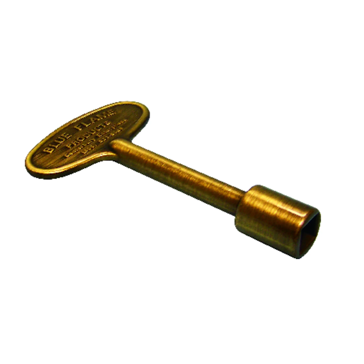Universal Gas Valve Key in Antique Brass Finish, 3 Inch Length
