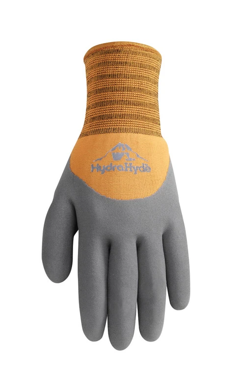 Hydrahyde Men's Medium Winter Lined Latex Gloves - Gray & Orange