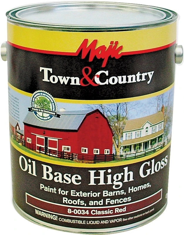Town and Country Barn and Fence Paint High Gloss Oil Based Red One Gallon