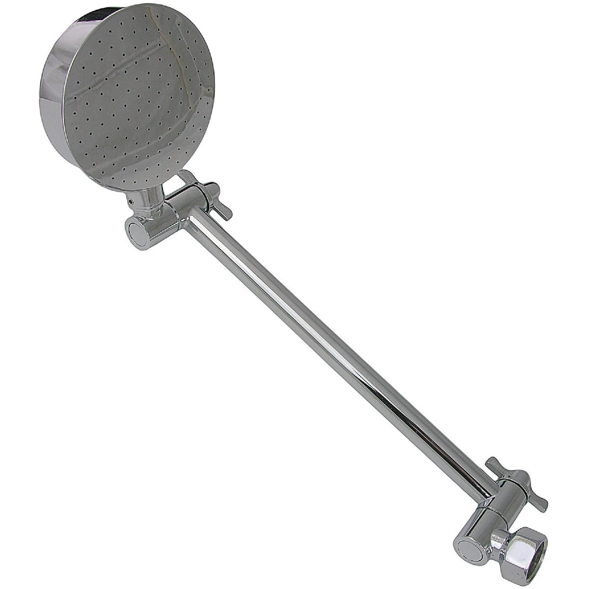 Chrome-Plated Adjustable Shower Arm with Swivel Joint for Custom Angle Positioning