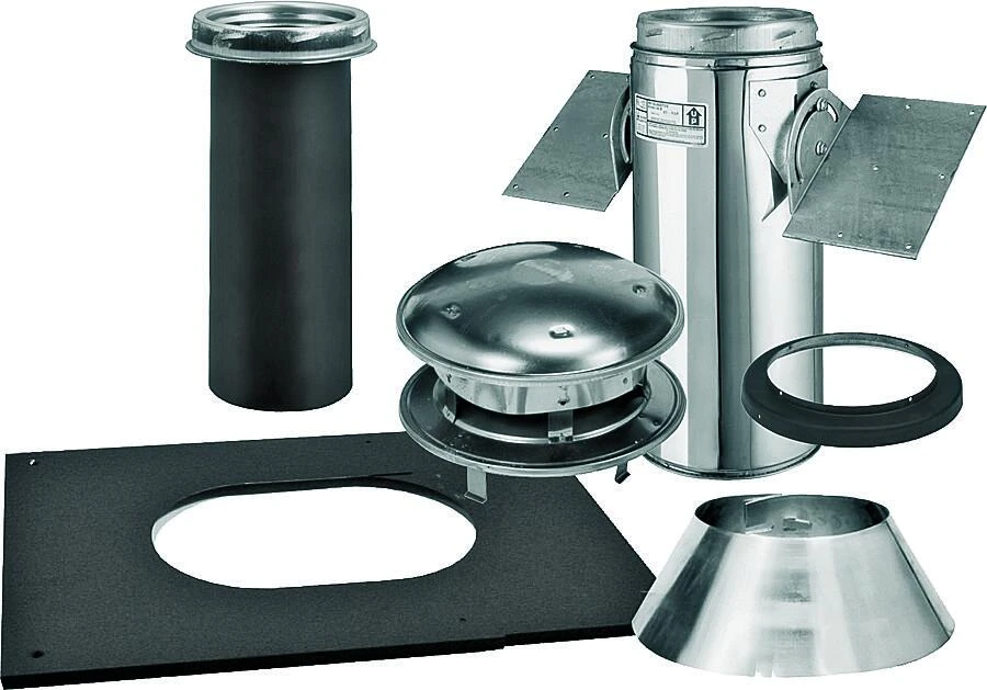 8 In. Stainless Steel Stove Pipe Ceiling Support Kit - Model 208621