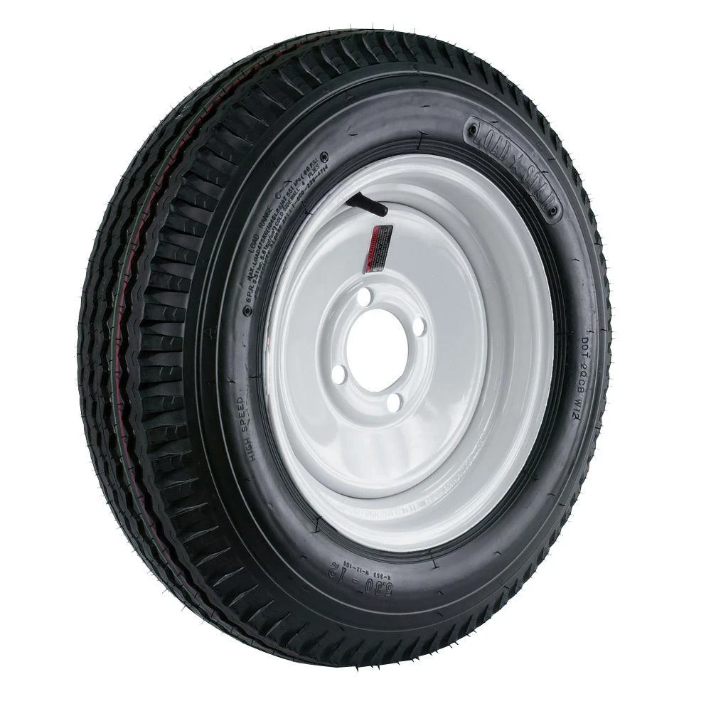 Loadstar 5.30-12 Lrc Trailer Tire & 4-hole Wheel Assembly - Model Dm452c-4i
