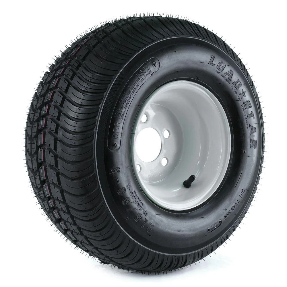 Loadstar Trailer Tire and 5-Hole Wheel with 5 by 4.5 Inch Bolt Pattern, 215 by 60 by 8 Light Radius C Load
