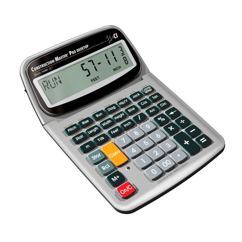 Construction Master Pro Desktop Project Calculator With Trigonometric Functions