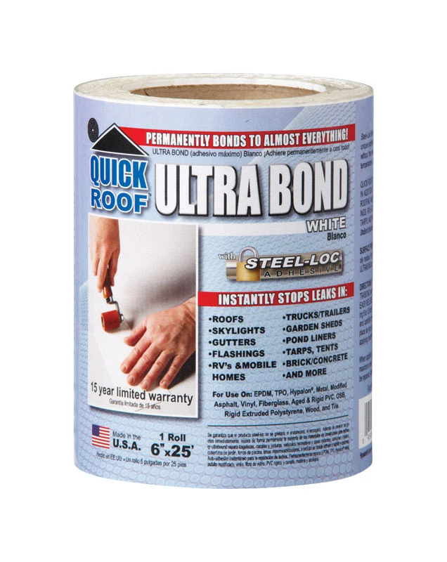 Ultra Bond 6 In. W X 25 Ft. L Self-adhesive Roof Repair Tape White