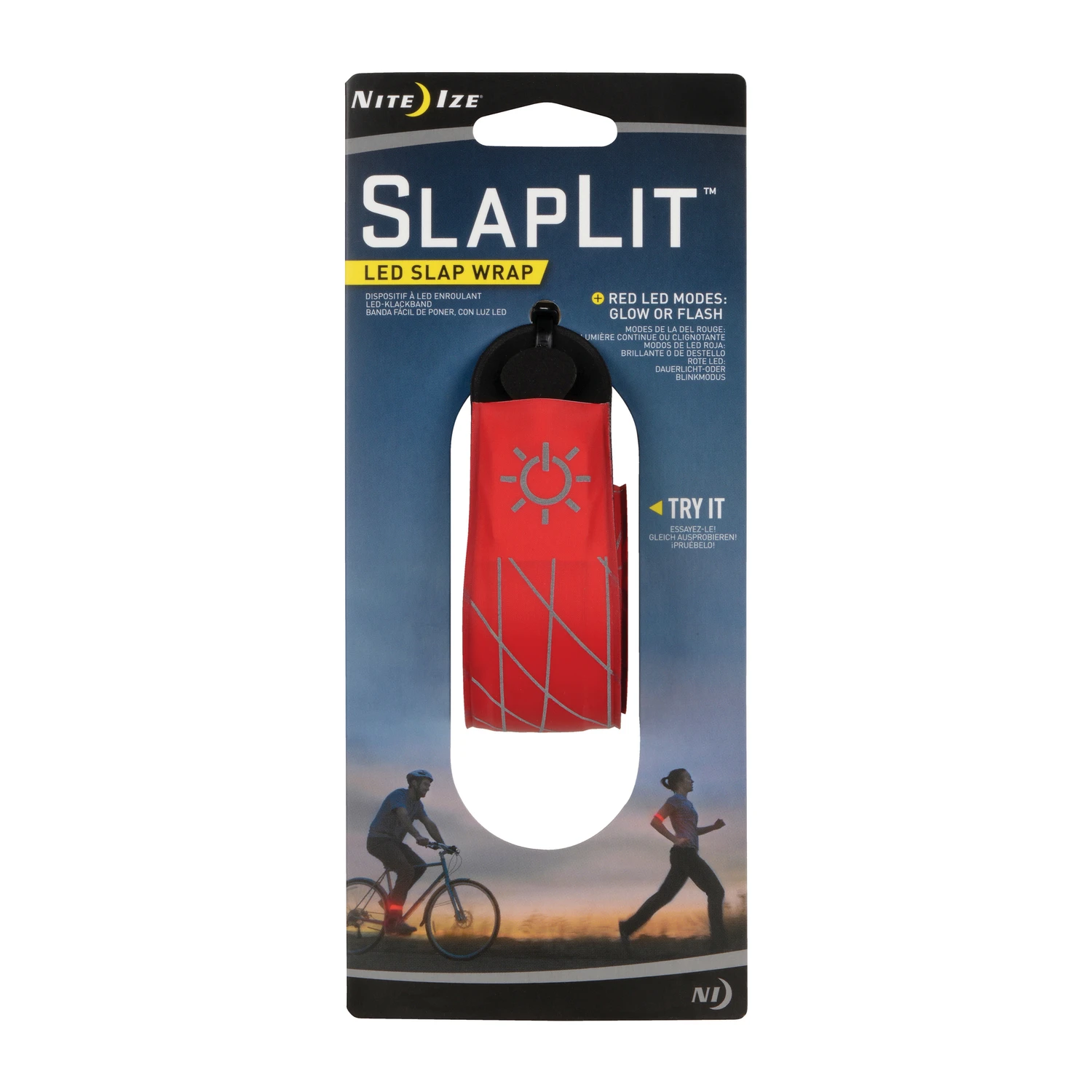 Slaplit Nylon Led Slap Wrap Band Red - Model Slp2-10-r3