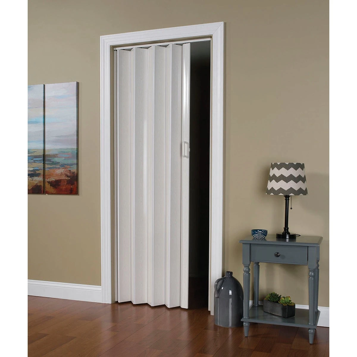 Oakmont 36 In. W. X 80 In. H. Frost White Accordion Folding Door