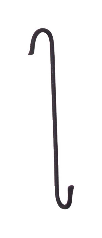 Panacea 8 In. Black Powder-Coated Wrought Iron S-Hook Plant Hanger