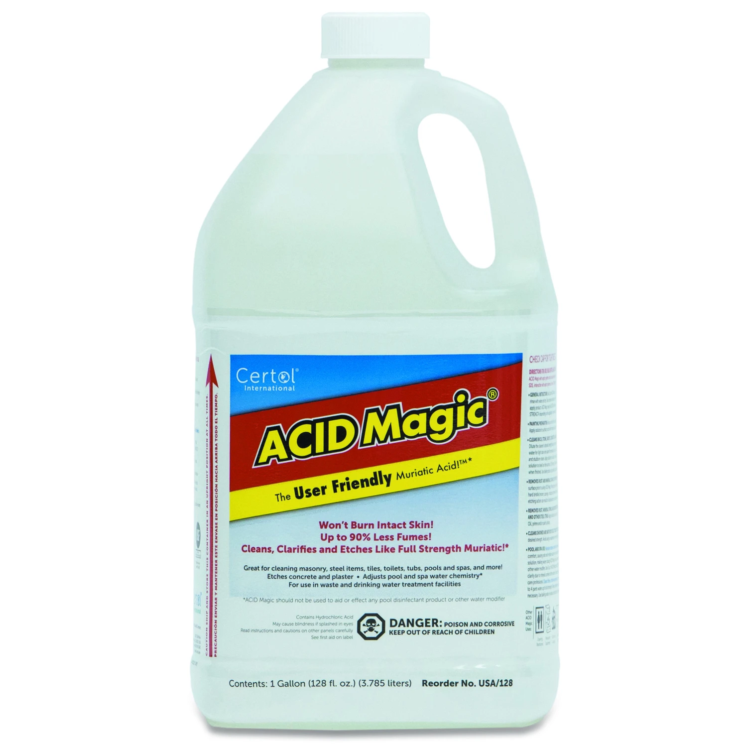 Muriatic Acid 1 Gallon Liquid - Full Strength Cleaner