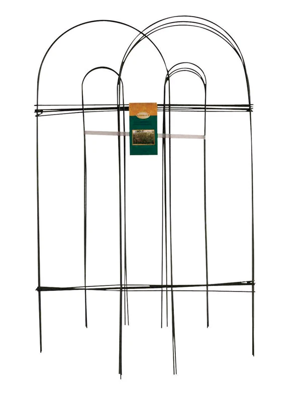 Panacea 10 Ft. L X 32 In. H Pvc Green Garden Fence - Arch Folding Design