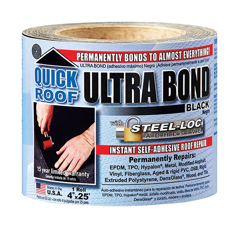 Ultra Bond 4 In. W X 25 Ft. L Self-adhesive Roof Repair Tape - Black