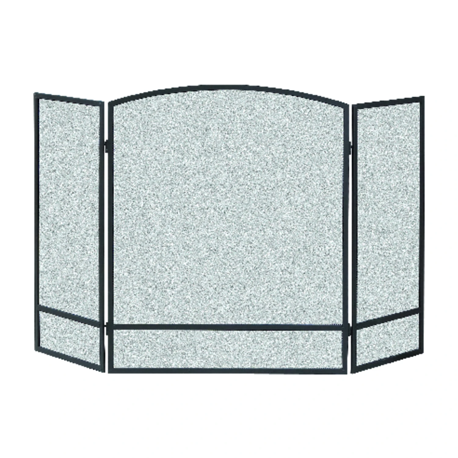 Black/gray Matte Steel 3-panel Fireplace Screen 30" X 48" Model 15951