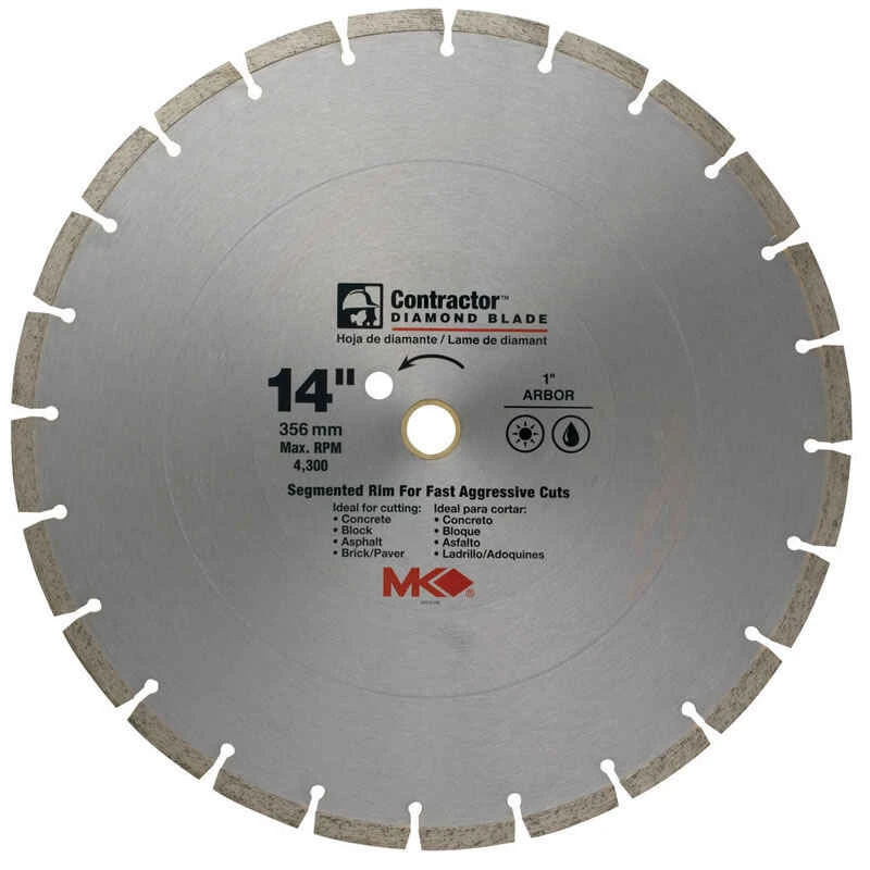 Circular Saw Blade, Contractor Dry/Wet, 14-In.