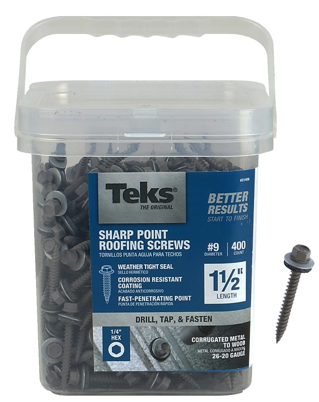 Roofing Drill Point, #9 x 1-1/2 In., 400-Pk.