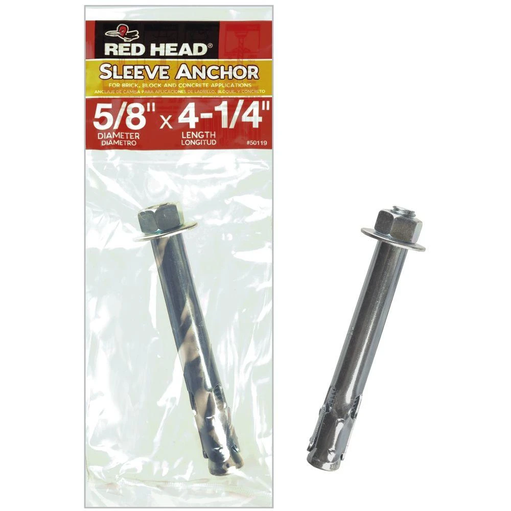 5/8 In. X 4-1/4 In. Zinc-plated Sleeve Stud Bolt Anchor