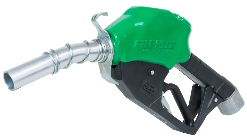Automatic High-Flow Diesel Fuel Nozzle, Green, 1 Inch Diameter