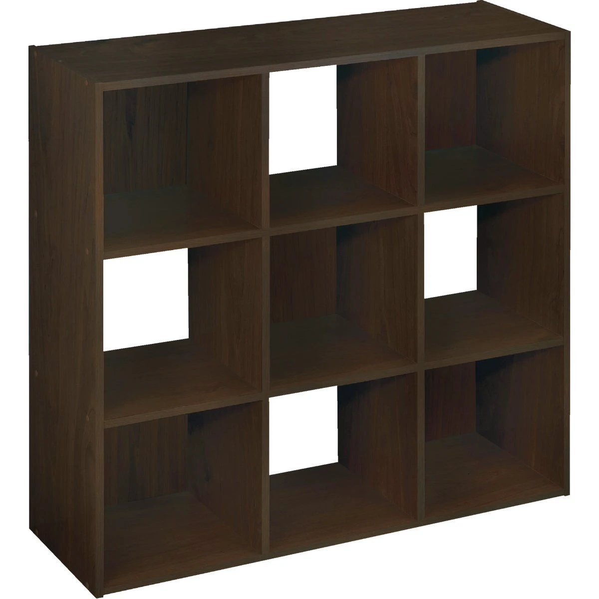 9 Cube Espresso Laminated Stackable Storage Organizer, 35-7/8 x 35-7/8 x 11-5/8-In.
