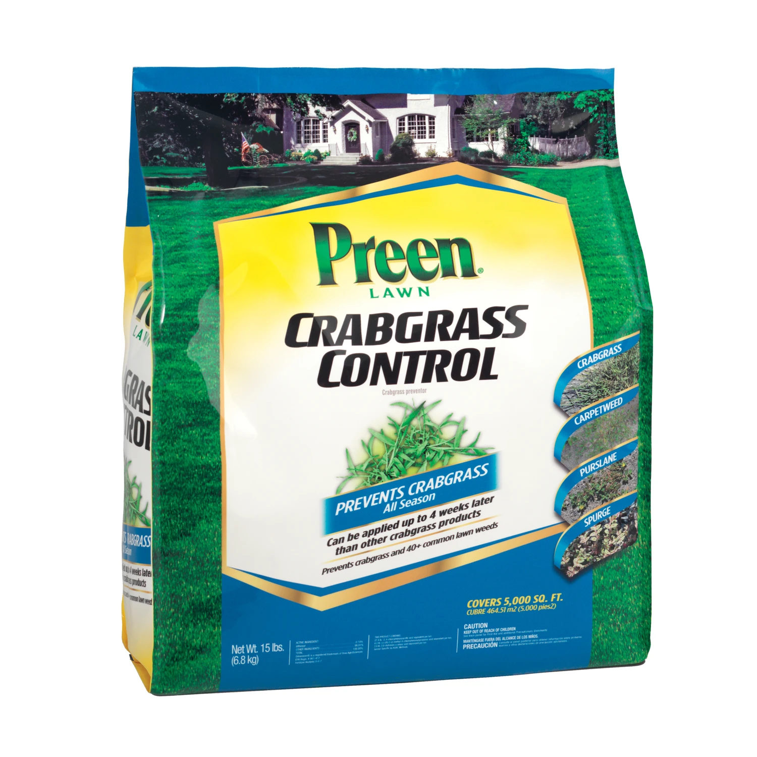 Crabgrass Control Granules 15 Lb - Covers 5000 Sq. Ft. For Season-long Protection