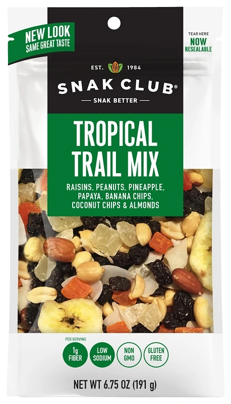 Tropical Trail Mix, 6.75 Oz Bag - Low Sodium, Gluten-free