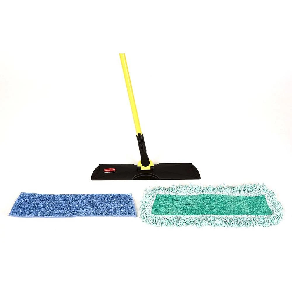 Wet Mop Kit With Microfiber Pads And 55-inch Handle