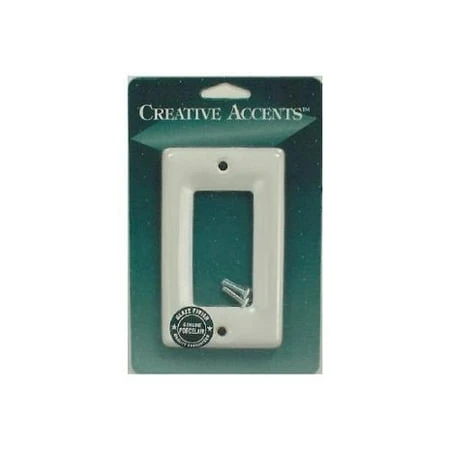 987cw White Porcelain Gfi Rocker Wall Plate