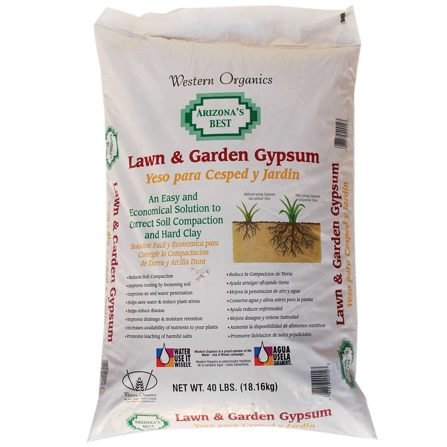 Garden Gypsum Soil Conditioner 40 Lb For 200 Sq Ft