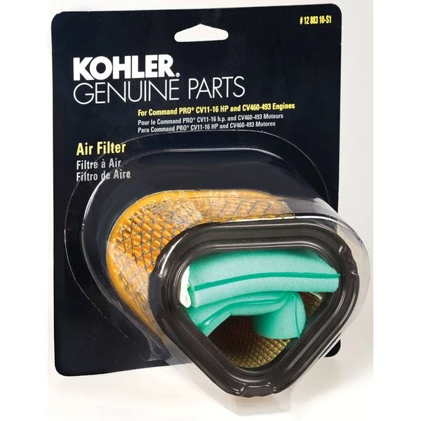 Kohler 12 883 10 S1 Engine Air Filter With Pre-cleaner Kit For Pro Cv11-cv16 & Cv460-cv493