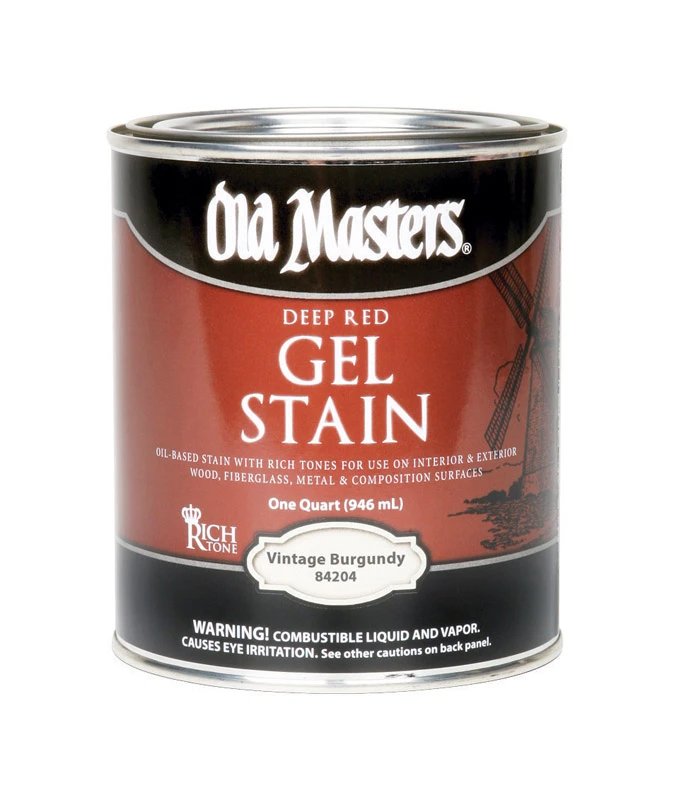 Vintage Burgundy Oil-based Gel Stain 1 Quart - Semi-transparent Finish