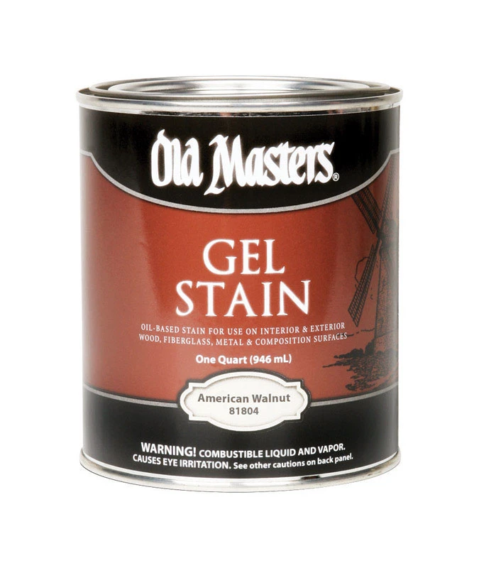 Oil-Based Gel Stain American Walnut Color 1 Quart Container