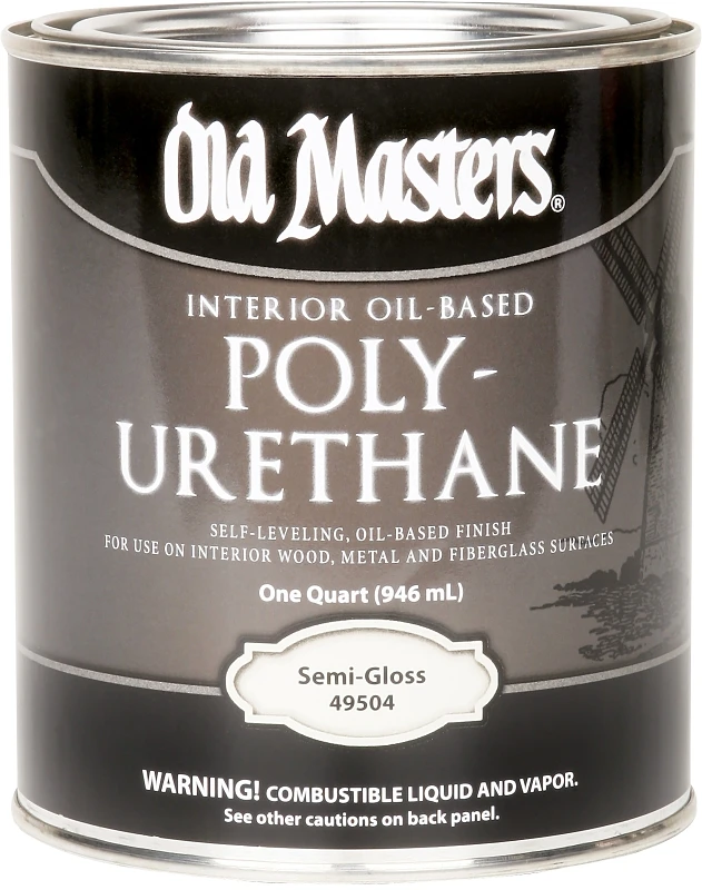 Semi-gloss Clear Oil-based Polyurethane 1 Quart For Interior Use