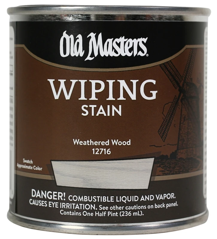 Semi-transparent Weathered Wood Oil-based Wiping Stain 0.5 Pint