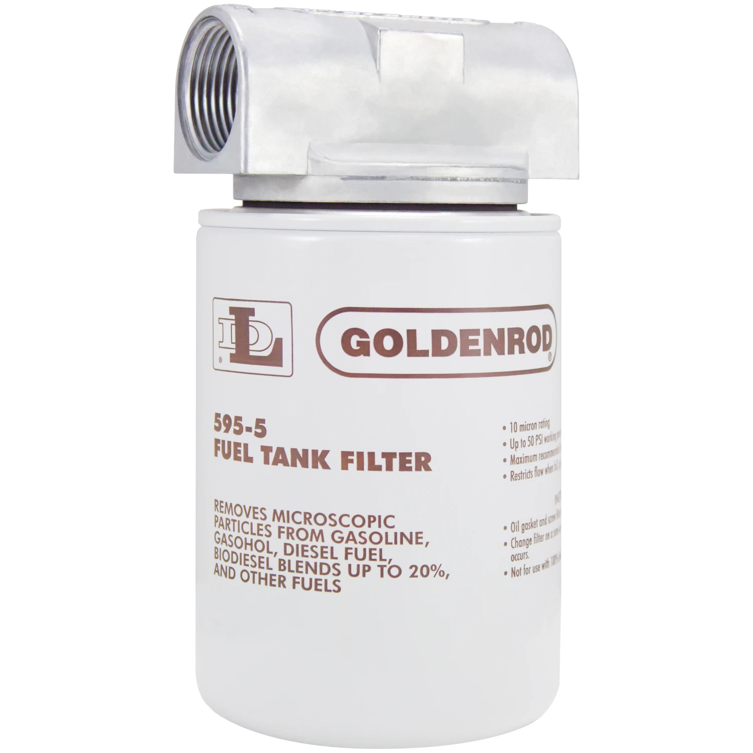 Goldenrod Spin-On Fuel Filter with 1 Inch Top Cap for Efficient Fuel Filtration