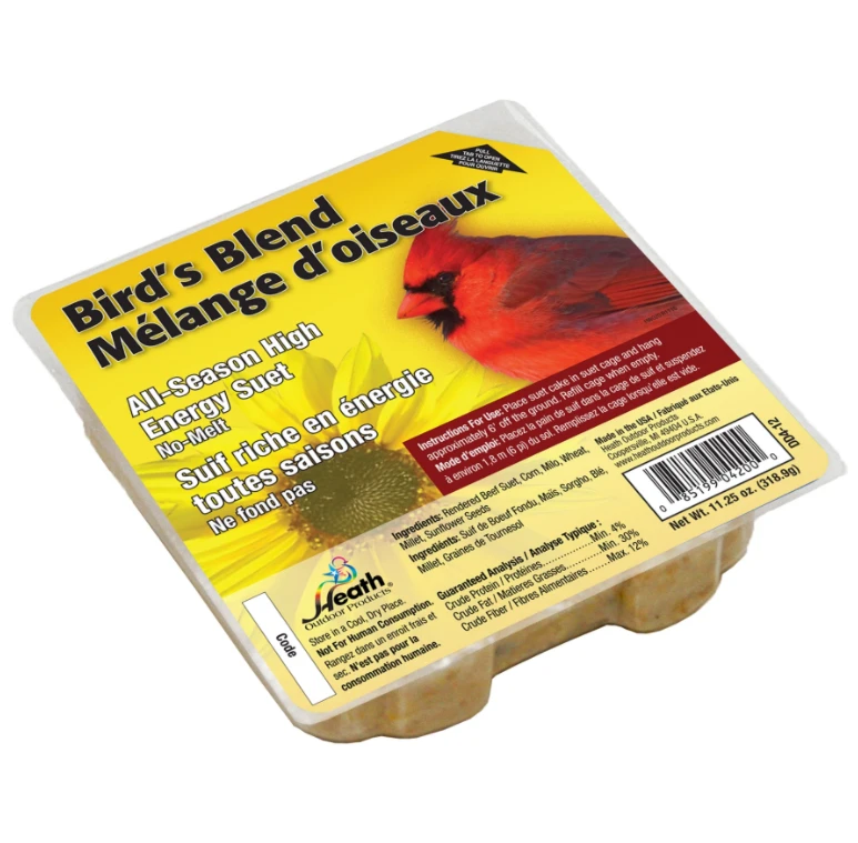Bird's Blend All-season Suet Cake, 11.25 Oz, High Energy For Songbirds
